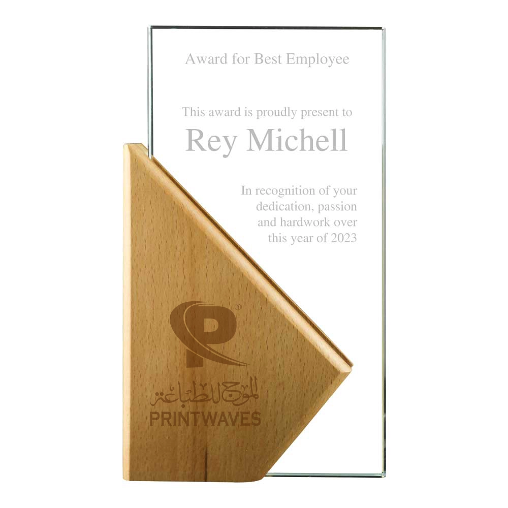 Printing Wooden Crystal Award CR 61