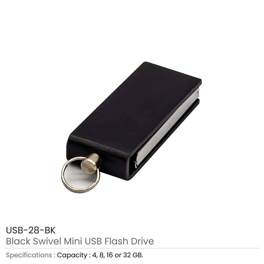 Swivel Mini USB 28 BK