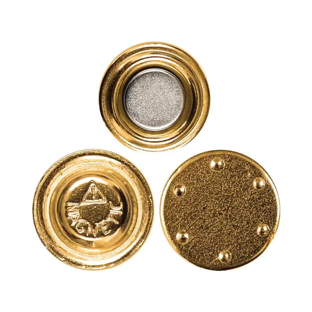 Gold Plated Round Button Magnets 1 Gold Plated Round Button Magnets
