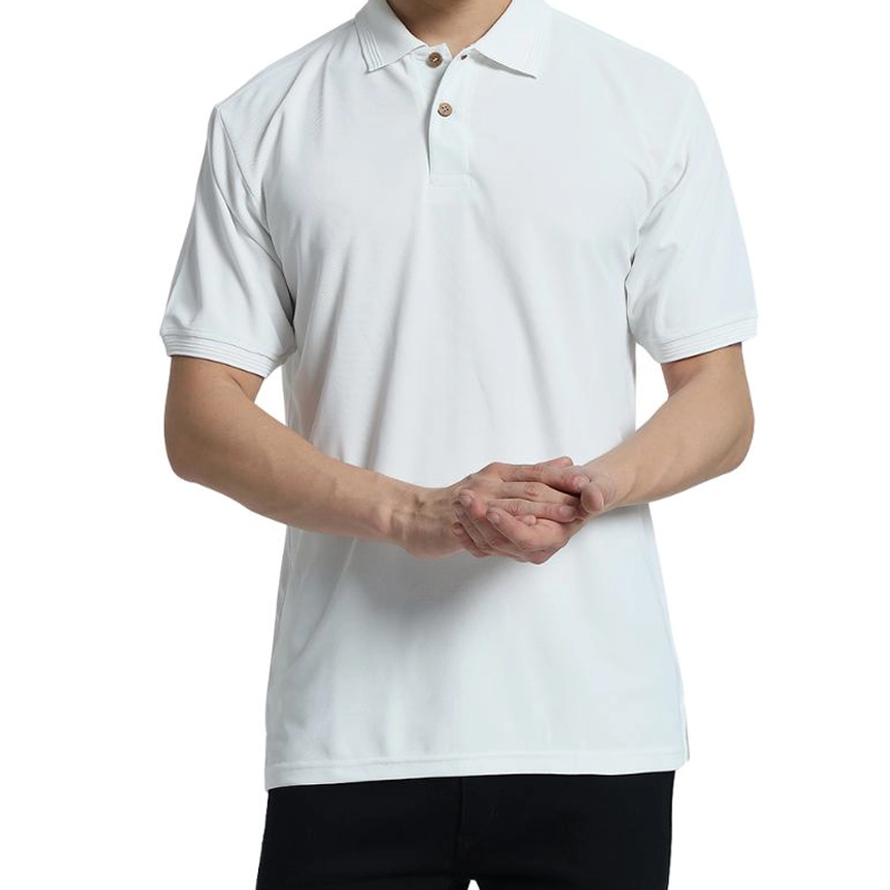 recycled polo shirt white pw