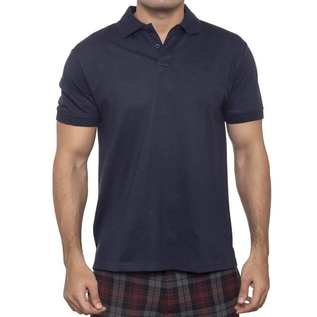 santhome polo shirt uv protection navy blue pw